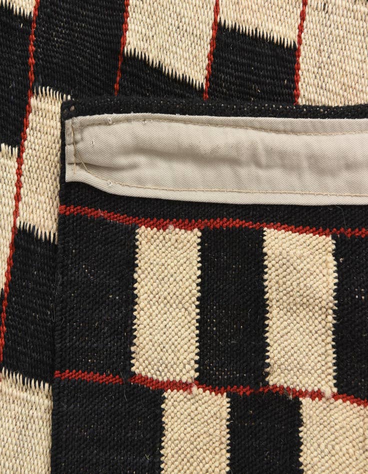 Detail image of  5' 8 x 7' 6  Hand Woven Kilim Modern Wool Rug