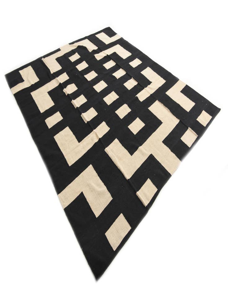Detail image of  8' 4 x 9' 7  Hand Woven Kilim Modern Wool Rug