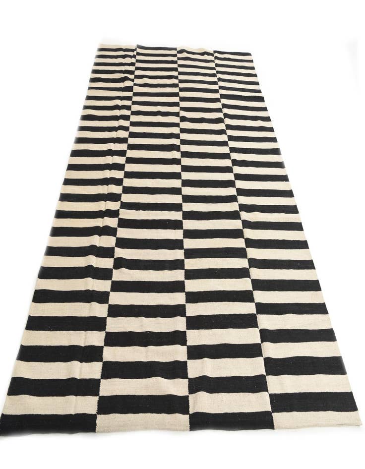 Detail image of  6' 9 x 9' 7  Hand Woven Kilim Modern Wool Rug