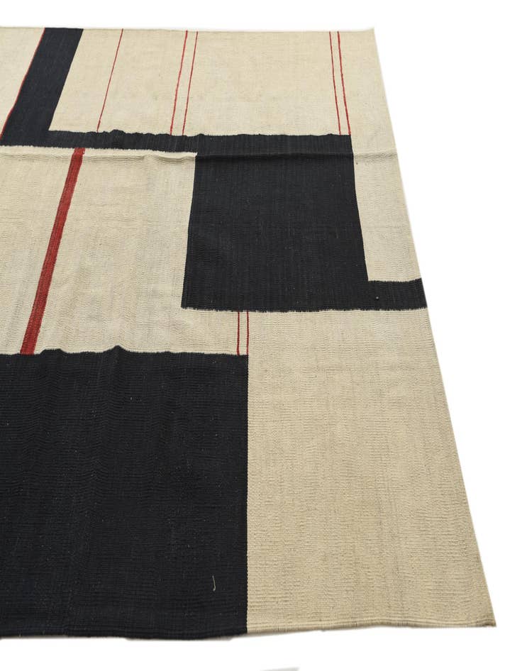 Detail image of  6' x 7' 8  Hand Woven Kilim Modern Wool Rug