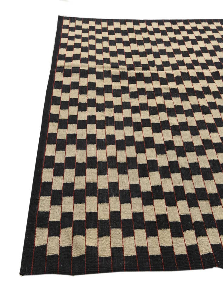 Detail image of  5' 8 x 7' 7  Hand Woven Kilim Modern Wool Rug
