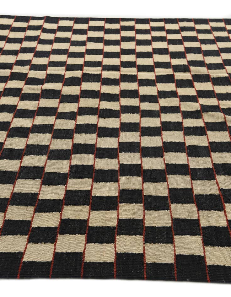 Detail image of  5' 8 x 7' 7  Hand Woven Kilim Modern Wool Rug