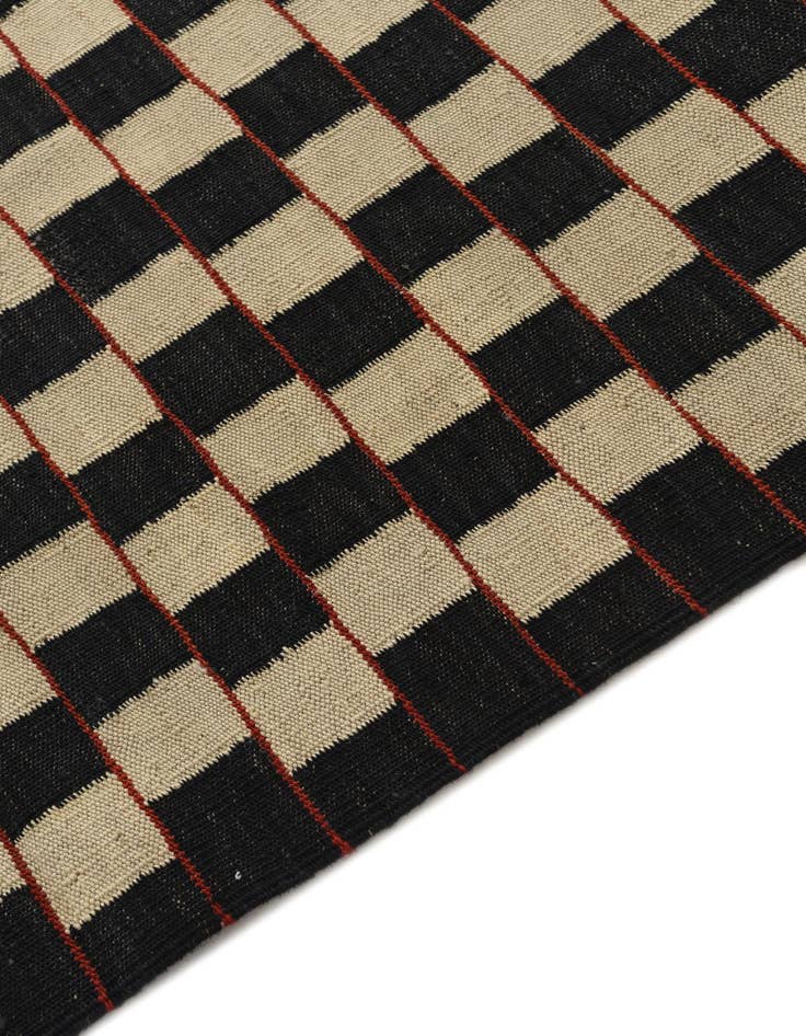 Detail image of  5' 8 x 7' 7  Hand Woven Kilim Modern Wool Rug