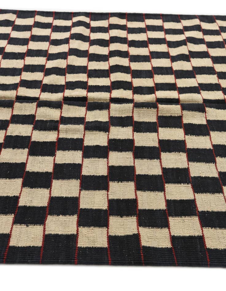 Detail image of  4' 10 x 6' 2  Hand Woven Kilim Modern Wool Rug