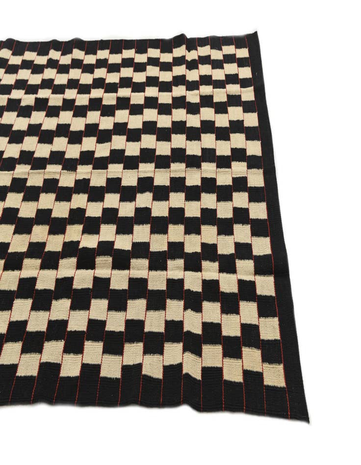 Detail image of  4' 9 x 6' 4  Hand Woven Kilim Modern Wool Rug