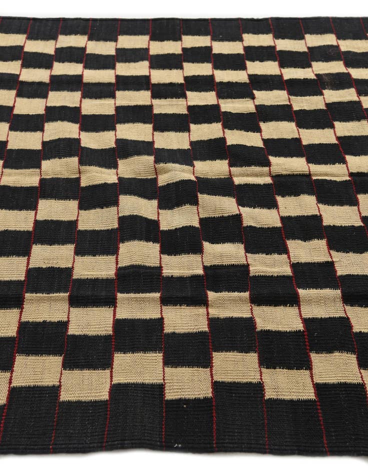 Detail image of  4' 3 x 5' 8  Hand Woven Kilim Modern Wool Rug
