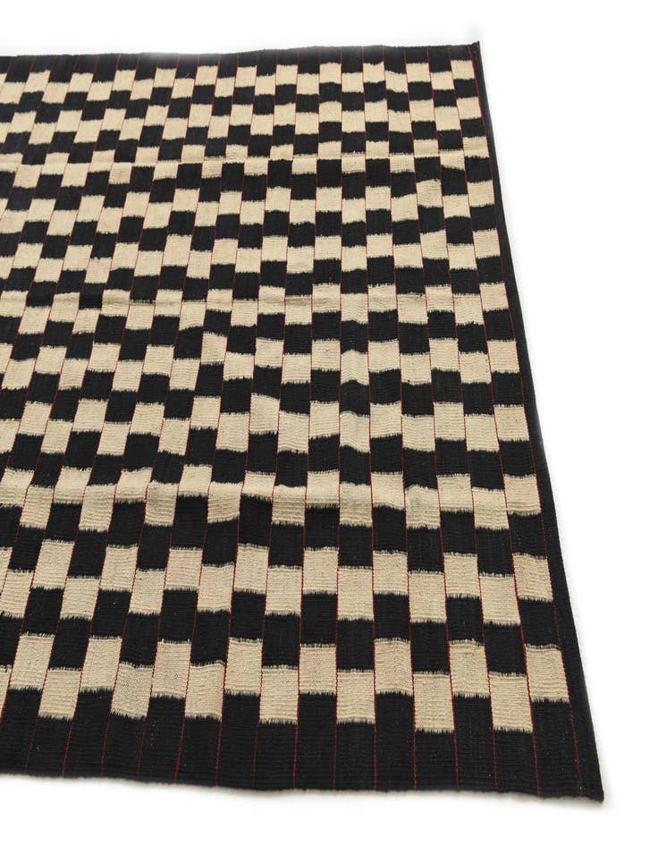 Detail image of  5' x 6' 3  Hand Woven Kilim Modern Wool Rug