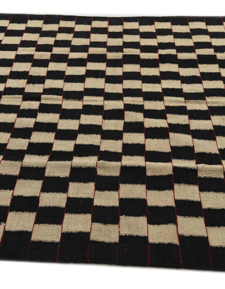 Detail image of  5' x 6' 3  Hand Woven Kilim Modern Wool Rug