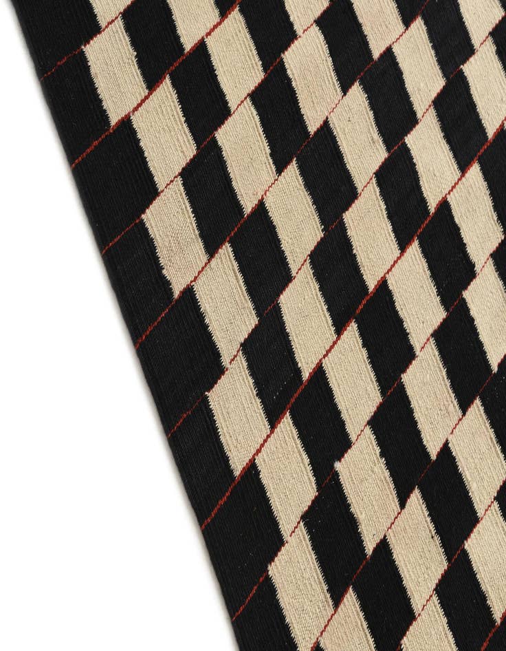 Detail image of  5' 8 x 7' 8  Hand Woven Kilim Modern Wool Rug