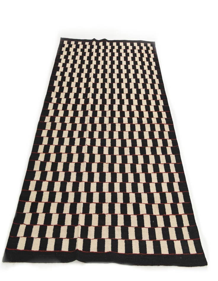 Detail image of  5' 9 x 7' 8  Hand Woven Kilim Modern Wool Rug