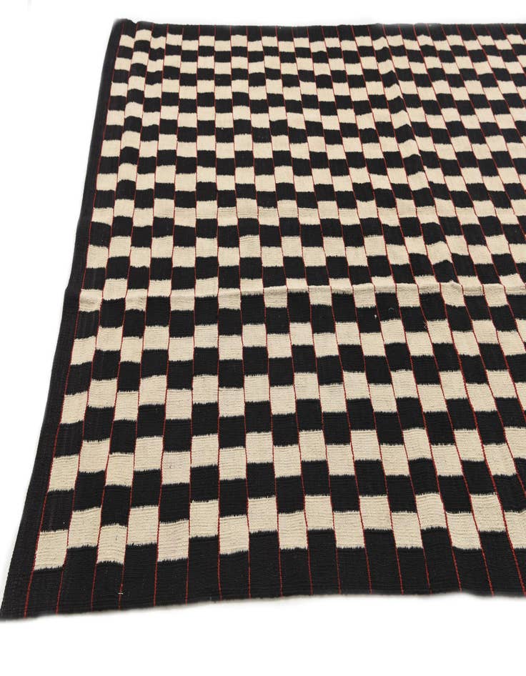 Detail image of  5' 9 x 7' 8  Hand Woven Kilim Modern Wool Rug