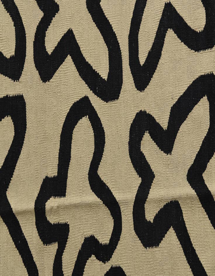 Detail image of  6' x 8'  Hand Woven Kilim Modern Wool Rug