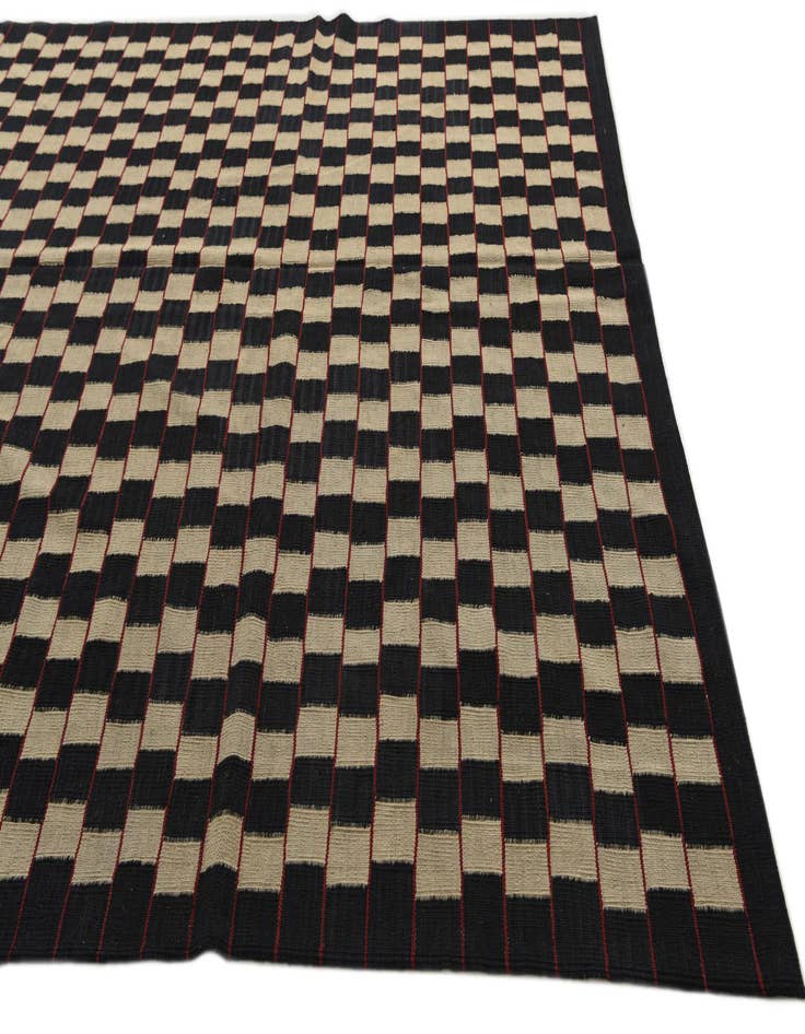 Detail image of  6' 9 x 9' 3  Hand Woven Kilim Modern Wool Rug