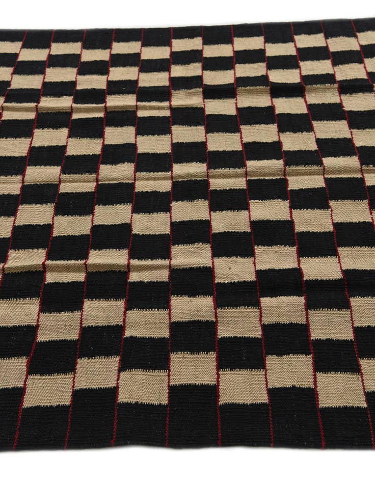 Detail image of  4' 2 x 5' 9  Hand Woven Kilim Modern Wool Rug