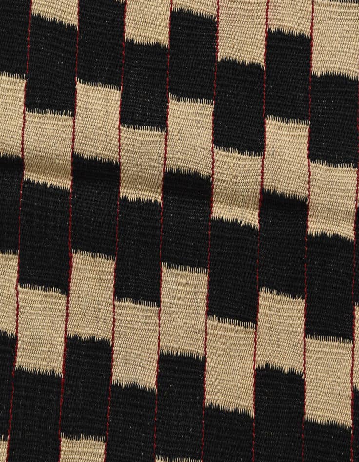 Detail image of  4' 5 x 5' 8  Hand Woven Kilim Modern Wool Rug