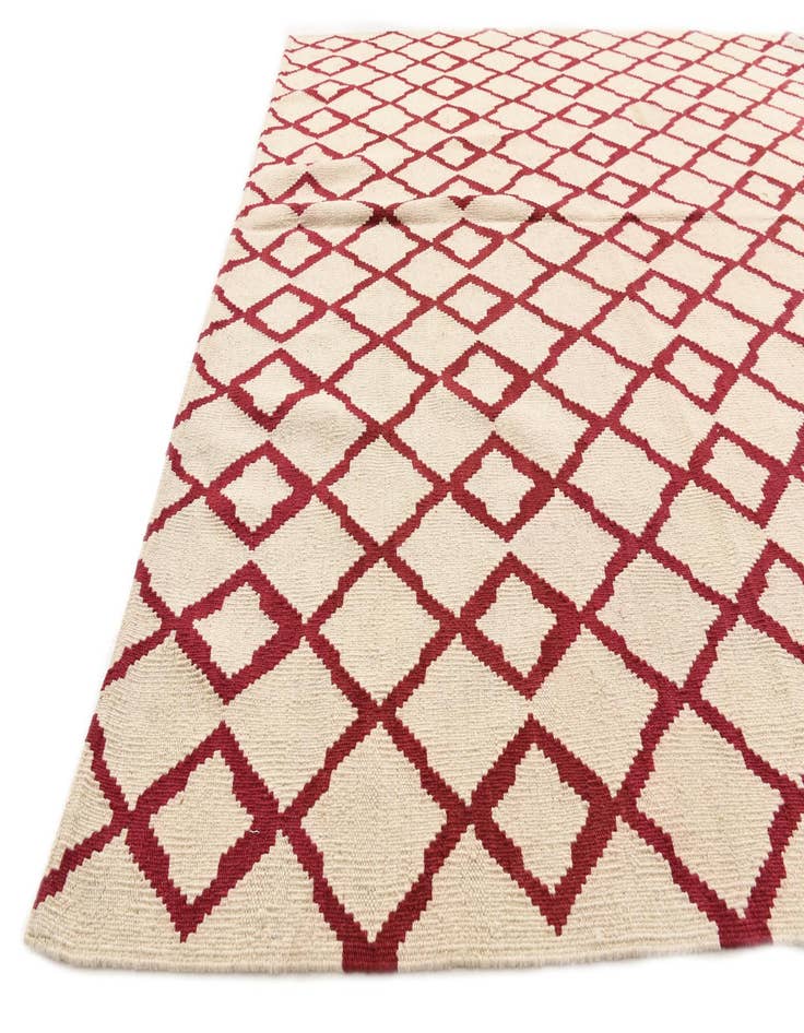 Detail image of  7' x 9' 6  Hand Woven Kilim Modern Wool Rug