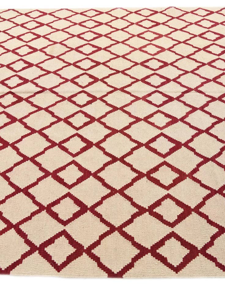 Detail image of  7' x 9' 6  Hand Woven Kilim Modern Wool Rug