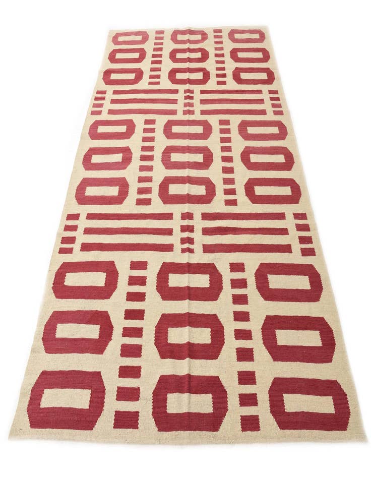 Detail image of  5' 10 x 8'  Hand Woven Kilim Modern Wool Rug