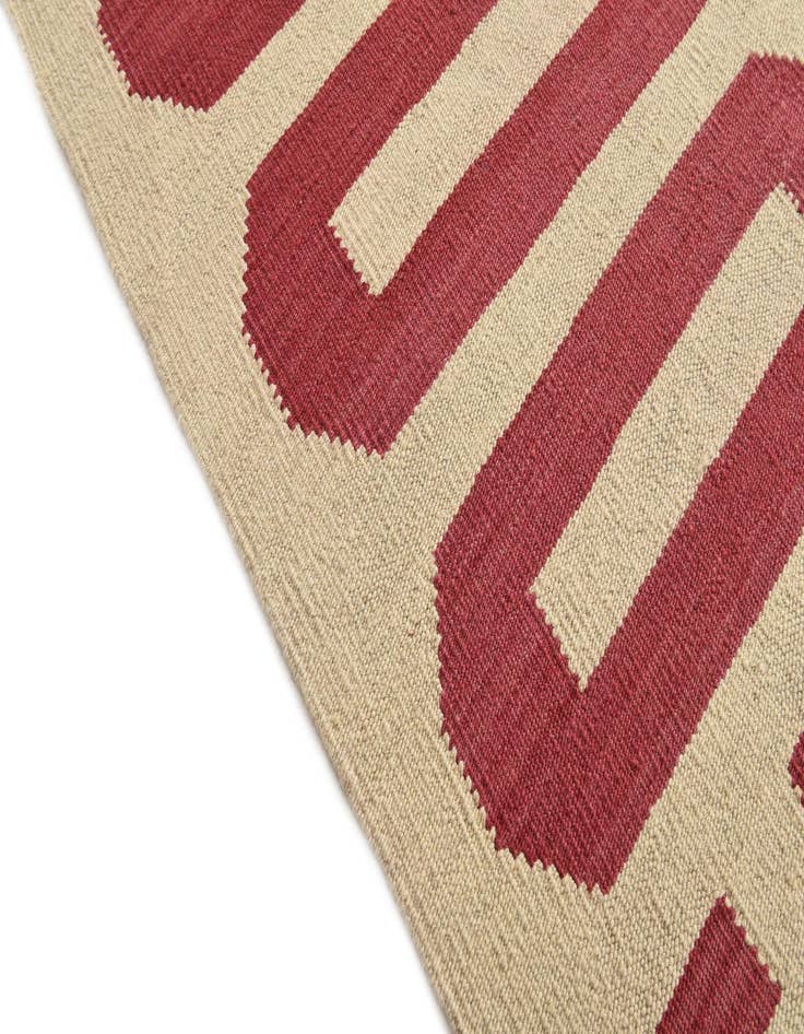 Detail image of  5' 10 x 8'  Hand Woven Kilim Modern Wool Rug