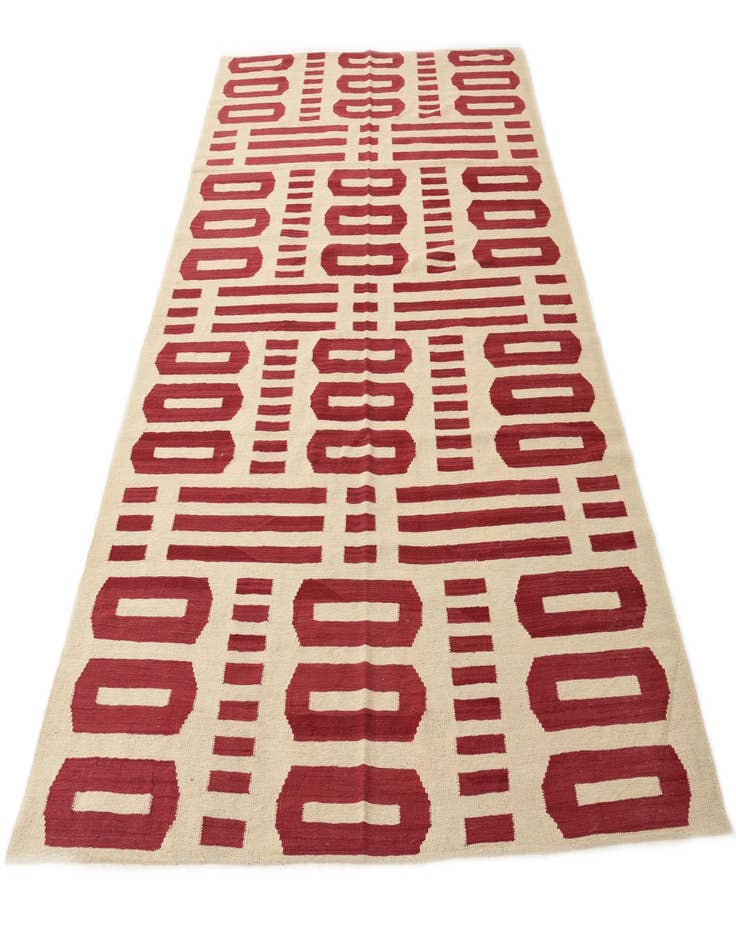 Detail image of  6' 5 x 9' 6  Hand Woven Kilim Modern Wool Rug