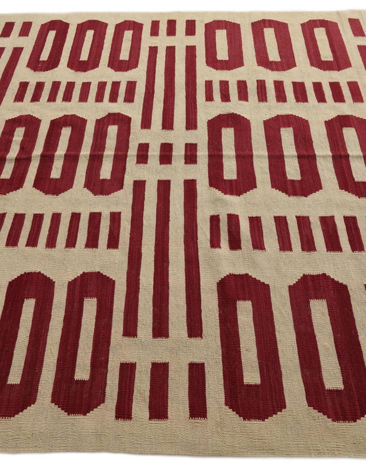 Detail image of  6' 5 x 9' 6  Hand Woven Kilim Modern Wool Rug