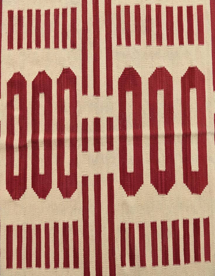 Detail image of  6' 5 x 9' 6  Hand Woven Kilim Modern Wool Rug