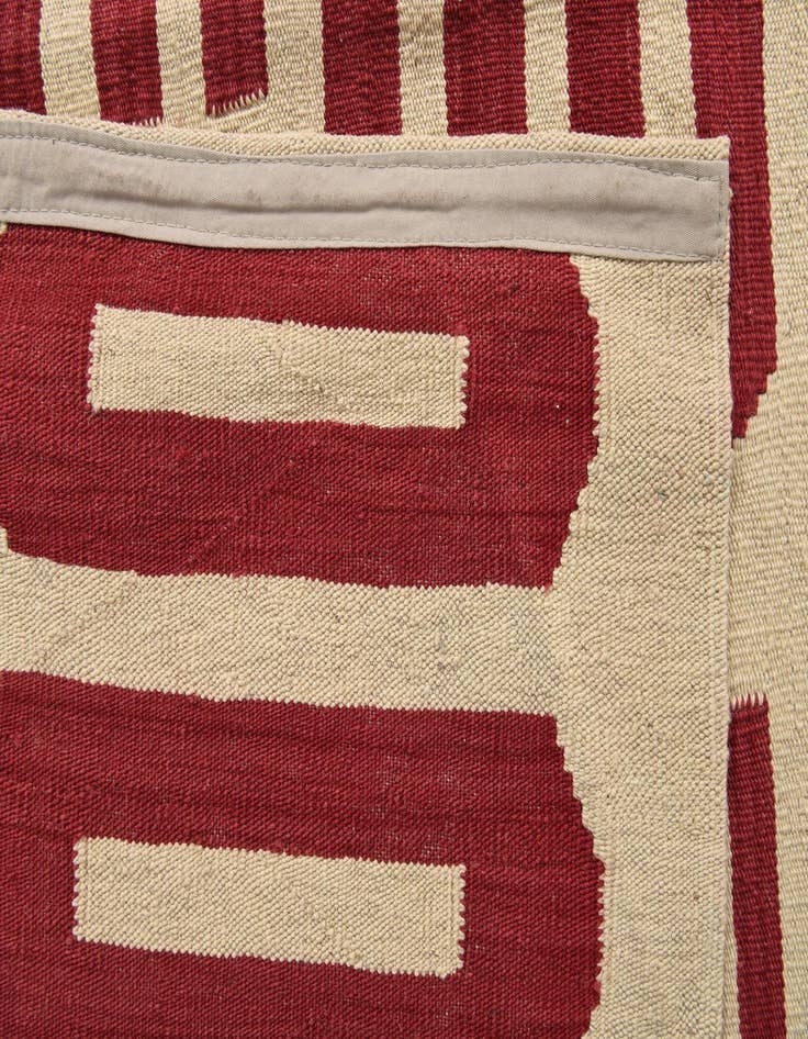 Detail image of  6' 5 x 9' 6  Hand Woven Kilim Modern Wool Rug