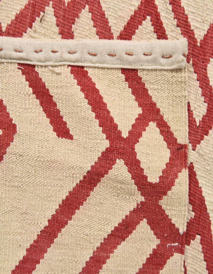 Detail image of  4' 2 x 6' 2  Hand Woven Kilim Modern Wool Rug