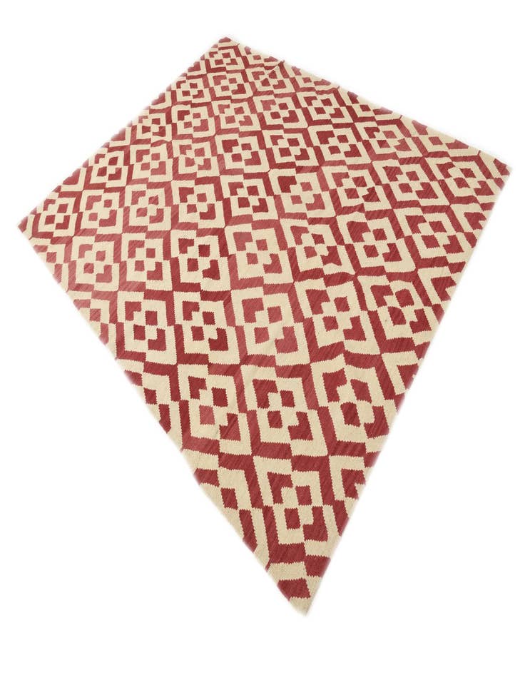 Detail image of  6' x 7' 9  Hand Woven Kilim Modern Wool Rug