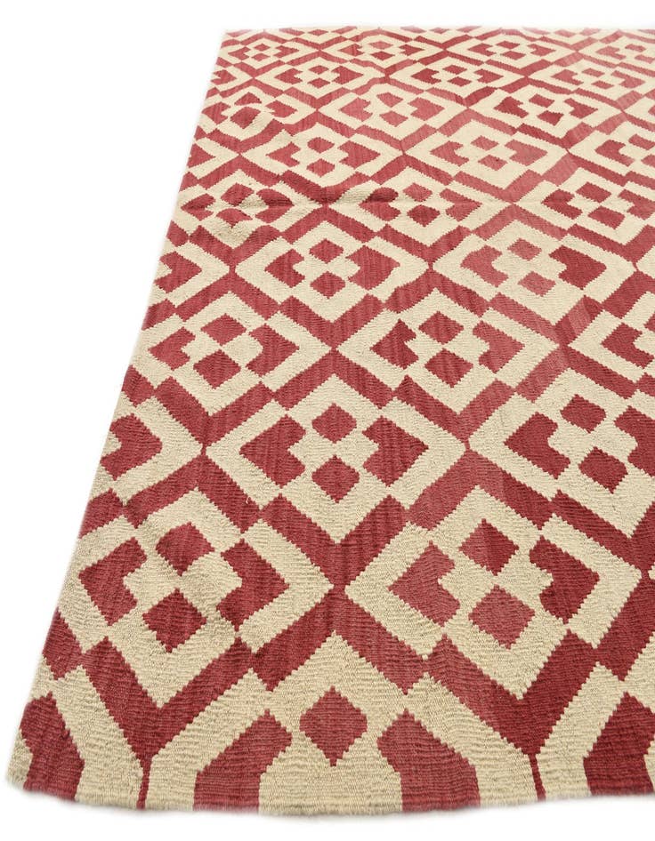 Detail image of  6' x 7' 9  Hand Woven Kilim Modern Wool Rug