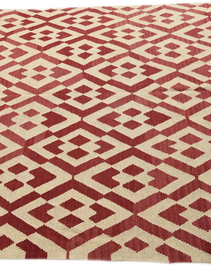 Detail image of  6' x 7' 9  Hand Woven Kilim Modern Wool Rug
