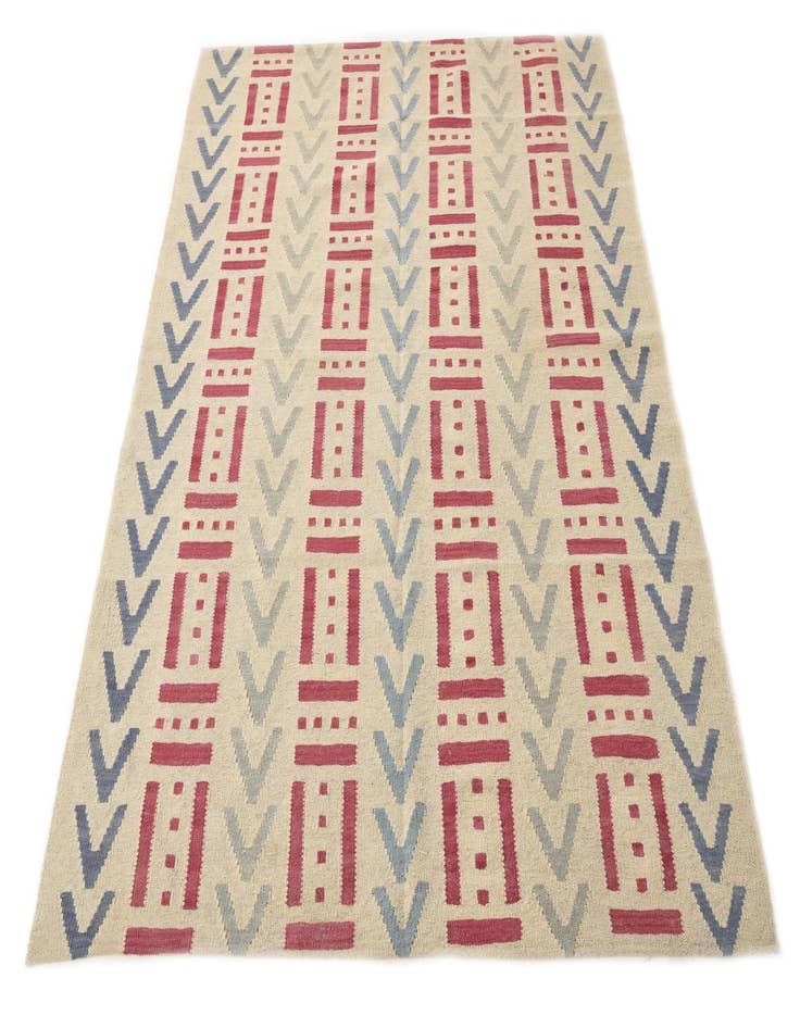 Detail image of  5' x 6' 5  Hand Woven Kilim Modern Wool Rug