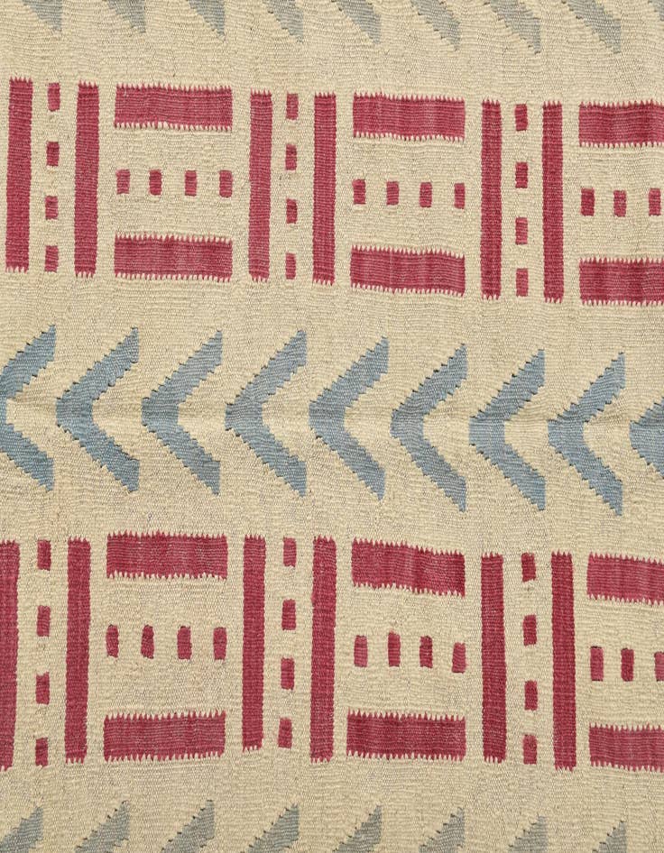 Detail image of  5' x 6' 5  Hand Woven Kilim Modern Wool Rug