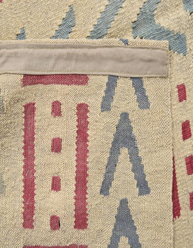 Detail image of  5' x 6' 5  Hand Woven Kilim Modern Wool Rug