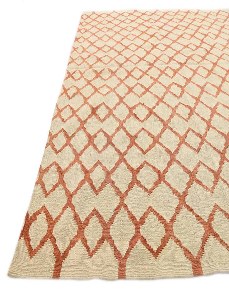 Detail image of  6' 10 x 9' 8  Hand Woven Kilim Modern Wool Rug