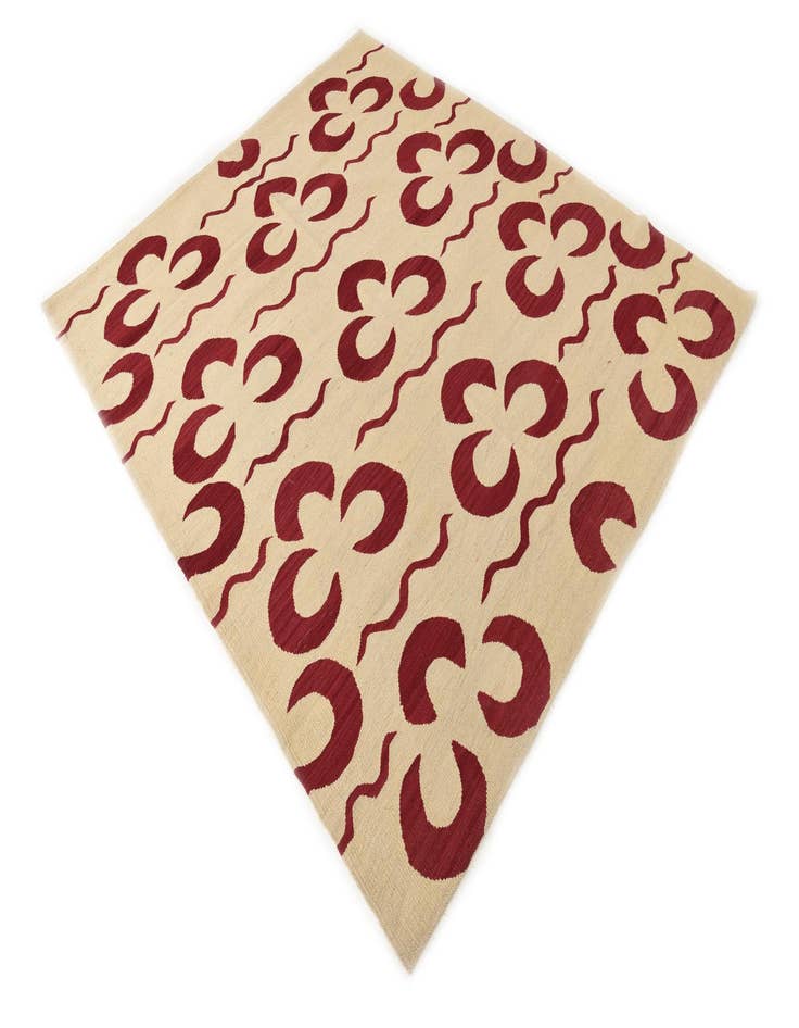 Detail image of  5' 4 x 6' 3  Hand Woven Kilim Modern Wool Rug