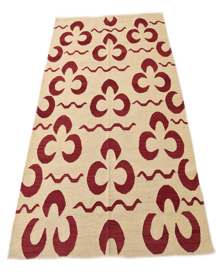 Detail image of  5' 4 x 6' 3  Hand Woven Kilim Modern Wool Rug