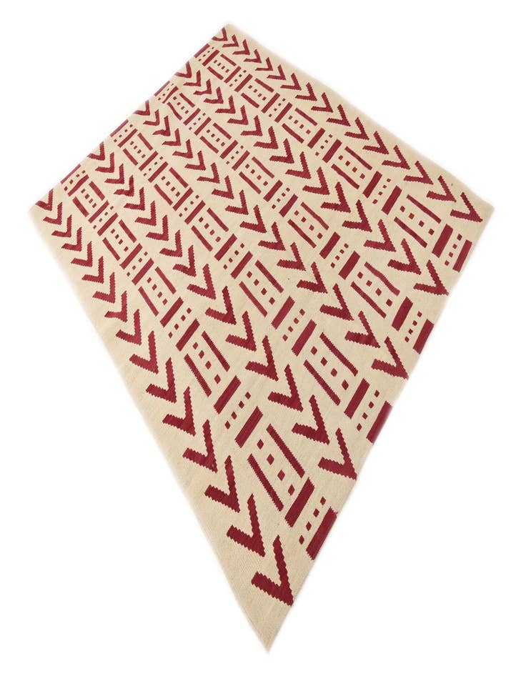 Detail image of  5' 2 x 6' 5  Hand Woven Kilim Modern Wool Rug