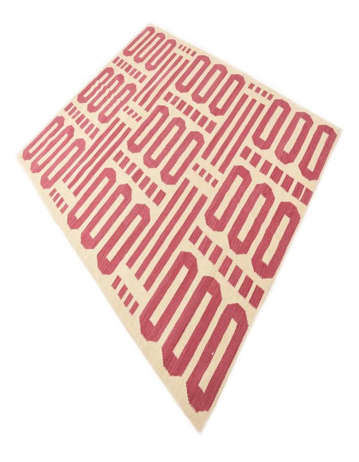 Detail image of  5' 1 x 6' 8  Hand Woven Kilim Modern Wool Rug