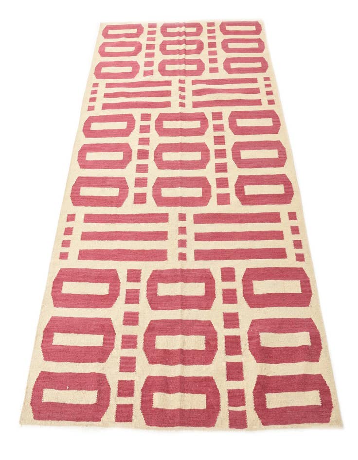 Detail image of  5' 1 x 6' 8  Hand Woven Kilim Modern Wool Rug