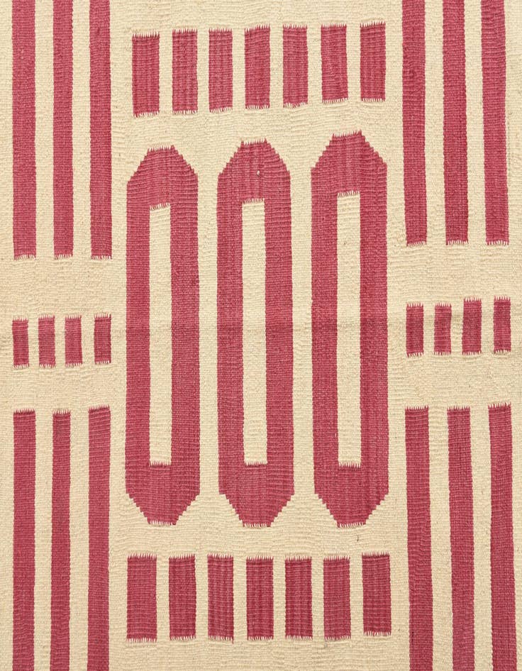 Detail image of  5' 1 x 6' 8  Hand Woven Kilim Modern Wool Rug
