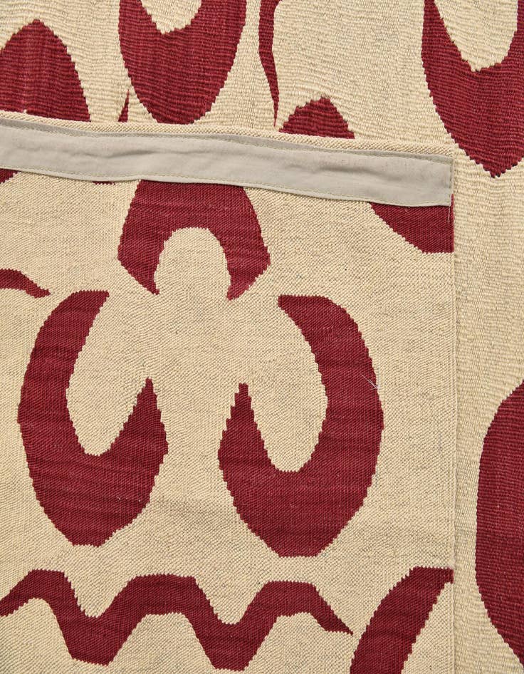 Detail image of  5' x 6' 7  Hand Woven Kilim Modern Wool Rug