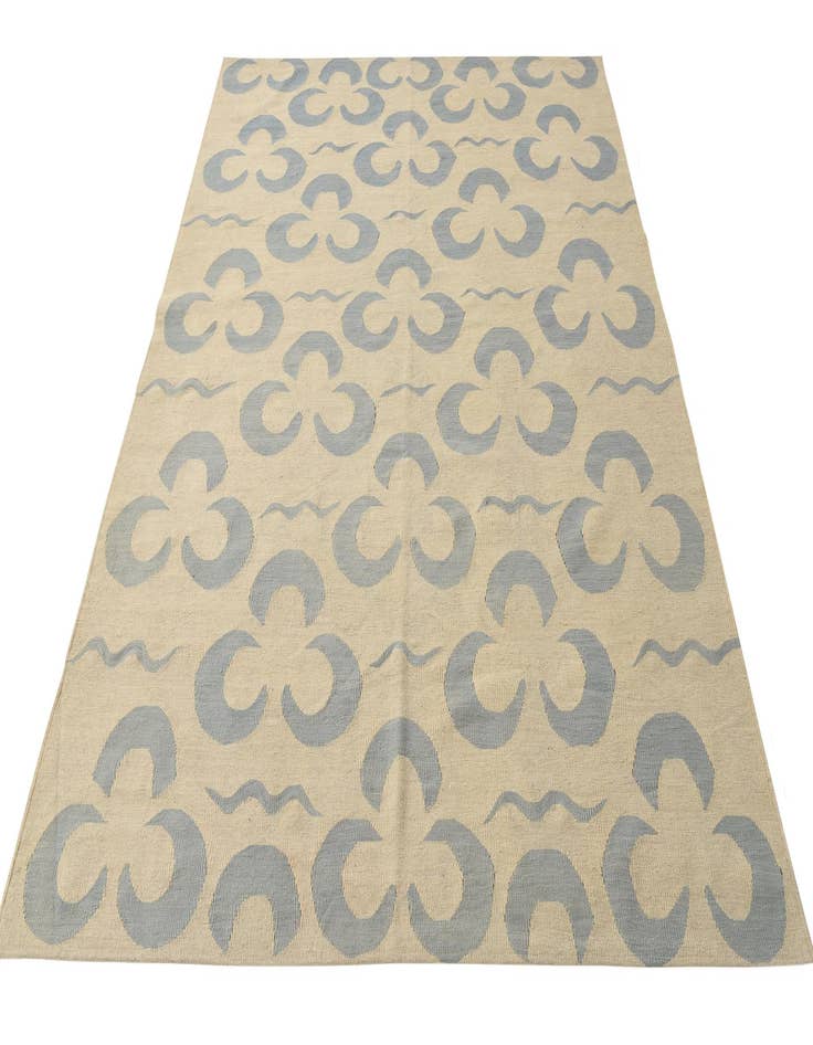 Detail image of  5' 10 x 7' 10  Hand Woven Kilim Modern Wool Rug