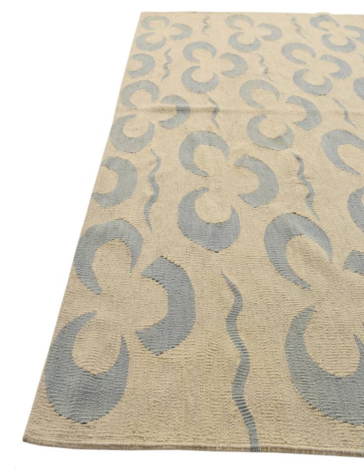 Detail image of  5' 10 x 7' 10  Hand Woven Kilim Modern Wool Rug