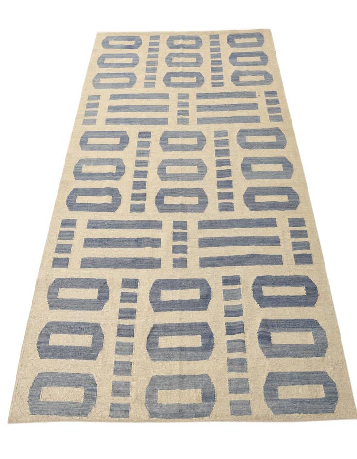Detail image of  5' 4 x 6' 5  Hand Woven Kilim Modern Wool Rug