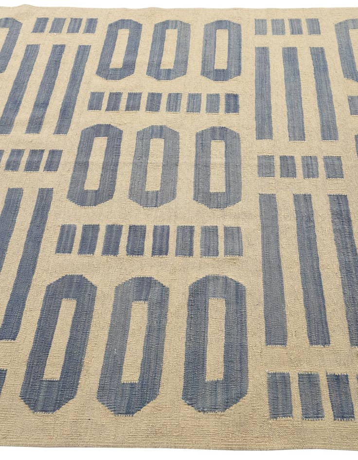 Detail image of  5' 4 x 6' 5  Hand Woven Kilim Modern Wool Rug