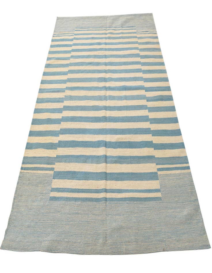 Detail image of  5' 8 x 7' 8  Hand Woven Kilim Modern Wool Rug