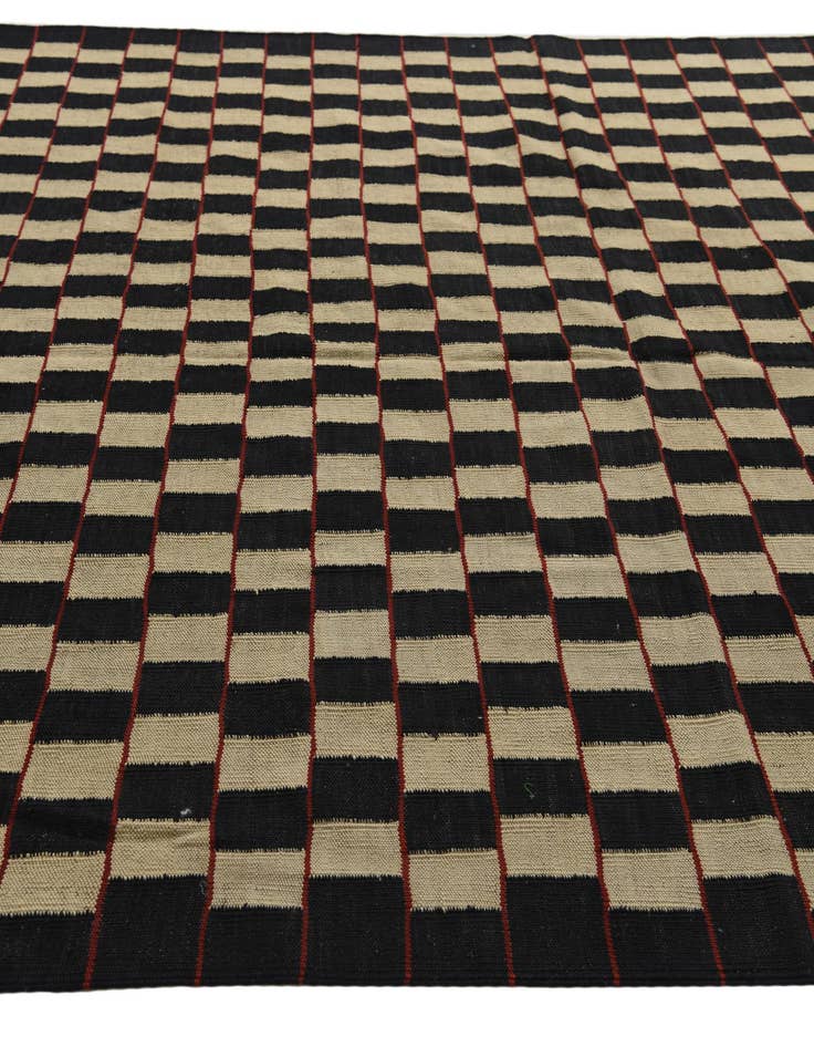 Detail image of  6' 9 x 9' 6  Hand Woven Kilim Modern Wool Rug