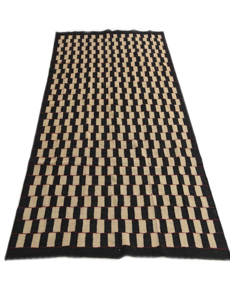 Detail image of  5' 8 x 7' 6  Hand Woven Kilim Modern Wool Rug