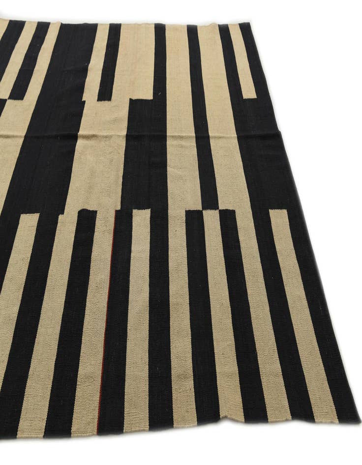 Detail image of  7' x 10'  Hand Woven Kilim Modern Wool Rug